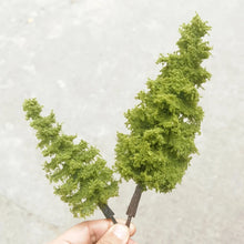 Load image into Gallery viewer, 14/21cm Miniature Pine Tree model DIY Sand Table Train Railway Scenery Fairy Garden Landscape Terrarium Diorama Craft Supplies