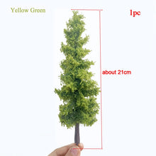 Load image into Gallery viewer, 14/21cm Miniature Pine Tree model DIY Sand Table Train Railway Scenery Fairy Garden Landscape Terrarium Diorama Craft Supplies