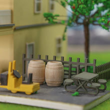 Load image into Gallery viewer, 50 pcs Miniature Wooden Wine Barrels Cask Bucket Model HO OO Scale 1:87 DIY Scenery Dollhouse Landscape Terrarium Diorama Craft Supplies