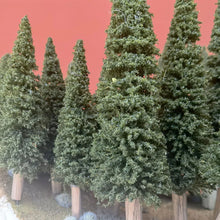 Load image into Gallery viewer, 18/23/30cm Miniature Spruce Tree Pine Model DIY Sand Table Train Railway Scenery Fairy Garden Landscape Terrarium Diorama Craft Supplies