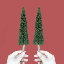 Load image into Gallery viewer, 2 pcs 7.5-30cm Miniature Spruce Tree Pine Model G HO N Scale DIY Sand Table Train Railway Scenery Landscape Terrarium Diorama Craft Supplies