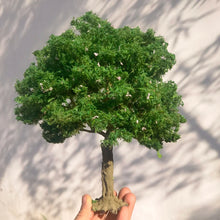 Load image into Gallery viewer, 10/15/18/23/28cm Miniature White Flowering Green Tree Model Train Railway Layout Dollhouse Garden Landscape Terrarium Diorama Craft Supplies