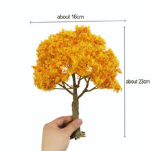 Load image into Gallery viewer, 10/15/23/28cm Miniature Yellow Maple Wire Tree Model Railway Layout Accessories DIY Landscape Dollhouse Terrarium Diorama Craft Supplies