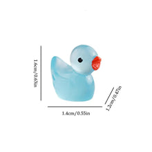 Load image into Gallery viewer, 100 pcs Mixed Miniature Little Duck Model Glow in Dark DIY Dollhouse Landscape Fairy Garden Accessories Terrarium Diorama Craft Supplies