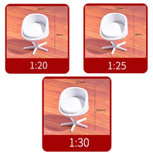 Load image into Gallery viewer, Miniature Office Chair Models 1:30 Scale Unpainted Plastic Parts for Diorama Dollhouse Craft Supplies (5pcs)