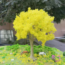 Load image into Gallery viewer, 10/15/23/28cm Miniature Ginkgo Wire Tree Model Train Railway Layout Accessories DIY Landscape Dollhouse Terrarium Diorama Craft Supplies