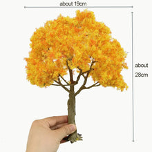 Load image into Gallery viewer, 10/15/23/28cm Miniature Yellow Maple Wire Tree Model Railway Layout Accessories DIY Landscape Dollhouse Terrarium Diorama Craft Supplies