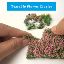 Load image into Gallery viewer, Miniature Tearable Flower Cluster Grass Model Train Railway Accessories DIY Scenery Landscape Dollhouse Terrarium Diorama Craft Supplies