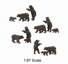 Load image into Gallery viewer, 12pcs Miniature Bear Figures, 1:87 HO Scale for Model Railway layouts, Dioramas