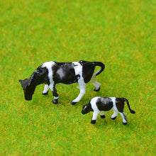 Load image into Gallery viewer, 10 pcs Miniature Dairy Cow Farm Animal 1:87 Figure Models Toys Landscape Garden Scenery Layout Scene Accessories Diorama Supplies