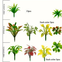 Load image into Gallery viewer, 45pcs Miniature Model Shrubs & Bushes Plastic Scenery Plants for Diorama, Train Layout, Model Making