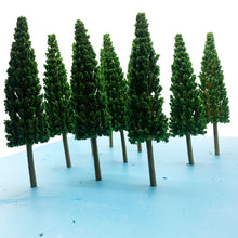 Load image into Gallery viewer, 10 pcs Miniature Sequoia Tree 1:87 Scale Models Train Railway Accessories Forest Fairy Garden Landscape Terrarium Diorama Craft Supplies