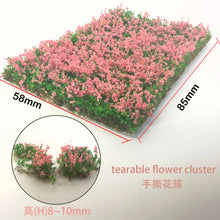 Load image into Gallery viewer, Miniature Tearable Flower Cluster Grass Model Train Railway Accessories DIY Scenery Landscape Dollhouse Terrarium Diorama Craft Supplies
