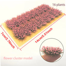 Load image into Gallery viewer, 16 pcs Miniature Flower Cluster Grass Models DIY Sand Table Dollhouse Accessories Fairy Garden Landscape Terrarium Diorama Craft Supplies