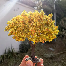 Load image into Gallery viewer, 10/15cm Miniature Yellow Autumn Wire Tree Model Railway Layout Accessories DIY Landscape Dollhouse Terrarium Diorama Craft Supplies
