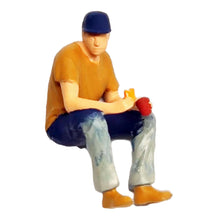 Load image into Gallery viewer, Miniature Sitting Boy Young People Figure 1:64 Model Sand Table Layout Building Street Landscape Fairy Garden Accessories Diorama Supplies