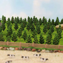 Load image into Gallery viewer, 100pcs Miniature Model Trees, 3.8cm Plastic, Diorama & Model Railway Scenery Craft Supplies