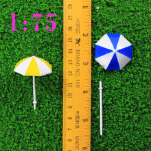 Load image into Gallery viewer, 24 pcs Miniature Sun Umbrella Beach Parasol 1:50-200 Models Dollhouse Accessories Fairy Garden Landscape Terrarium Diorama Craft Supplies