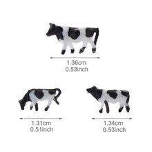 Load image into Gallery viewer, 60pcs Miniature Dairy Cow Farm Animal Figure 1:160 Models N Scale Garden Landscape Scenery Layout Accessories Diorama Supplies