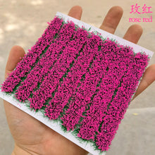 Load image into Gallery viewer, 7pcs Miniature Flower Grass Tufts Strip Model for Diorama Scenery, Wargaming, Railway Layouts, Landscape Decor, Dollhouse, Craft Supplies