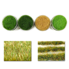 Load image into Gallery viewer, 4 Bottles 140g 5/8/12mm Miniature Static Grass Powder Flock Turf Flock Lawn Model DIY Scenery Landscape Terrarium Diorama Craft Supplies