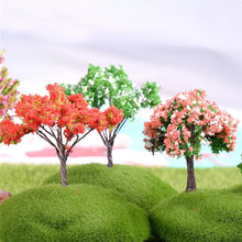Load image into Gallery viewer, 4 pcs Multiple Style Miniature Tree Models Train Railway Accessories Forest Fairy Garden Landscape Terrarium Diorama Craft Supplies