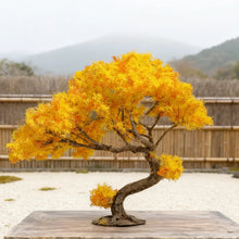 Load image into Gallery viewer, Miniature Autumn Bent Pine Tree Model 10/15cm Diorama Supply Dollhouse Garden Scenery