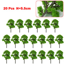 Load image into Gallery viewer, 20 pcs 5.5cm Miniature Green Tree Models Train Railway Accessories Forest Fairy Garden Landscape Terrarium Diorama Craft Supplies