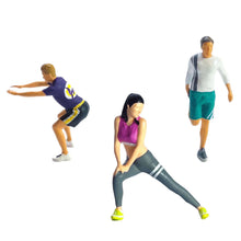 Load image into Gallery viewer, Miniature Fitness Man Woman People Figure 1:64 Models S Scale Landscape Building Scenery Layout Scene Accessories Diorama Supplies