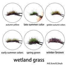Load image into Gallery viewer, 5mm Miniature Wetland Grass Tufts – Model Train Scenery, Wargaming Terrain, Diorama, and DIY Sand Table Landscape Supplies