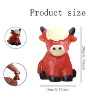 Load image into Gallery viewer, 5/10 pcs Miniature Cute Highland Cow Figure Model DIY Scenery Dollhouse Landscape Fairy Garden Accessories Terrarium Diorama Craft Supplies