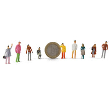 Load image into Gallery viewer, 100 pcs Miniature Standing Seated People Passenger 1:75 Figures HO OO Scale Models Train Railway Scenery Layout Accessories Diorama Supplies