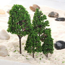 Load image into Gallery viewer, 12pcs Miniature Model Trees 1:50 Scale Diorama Railway Scenery Landscape DIY Terrain Craft Supplies