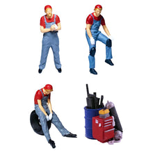 Load image into Gallery viewer, Miniature Resin Garage Worker Figures 1:64 Scale, Diorama Model People