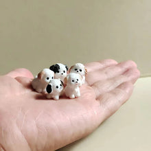 Load image into Gallery viewer, 10pcs Mixed White Dog Mini Figurines Cute Puppy Miniatures for Fairy Garden, Terrarium, Dollhouse, Bonsai, DIY Crafts & Home Decorations