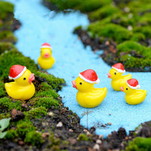 Load image into Gallery viewer, 20/50/100 pcs Miniature Christmas Duck Animal Figure Models Dollhouse Landscape Fairy Garden Accessories Terrarium Diorama Craft Supplies