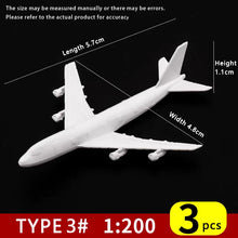 Load image into Gallery viewer, 3pcs Unpainted Miniature Airplane Models Scale 1:150-500 Aircraft for Diorama Projects, Airport Scenery