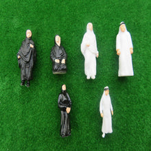 Load image into Gallery viewer, 50 pcs Miniature Arab People Figure 1:50-200 Model Railway Building Landscape Accessories Fairy Garden Terrarium Diorama Craft Supplies