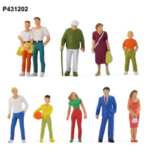 Load image into Gallery viewer, 10pcs Miniature People Figures O Scale 1:43 Model for Railway Diorama Accessories Train Layout Supply