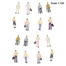 Load image into Gallery viewer, Miniature People Figures 1:300 Scale Model Figures Craft Supply for Diorama Railway Architecture Projects (25pcs)