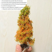 Load image into Gallery viewer, 10cm/ 15cm/ 23cm Miniature Autumn Gold Wire Tree Model for DIY Dioramas, Train Railway Layouts, Dollhouse Gardens & Landscape Projects