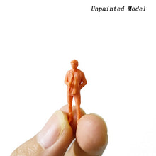 Load image into Gallery viewer, Miniature Coffee Man People Unpainted Figure 1/87 1/64 Model Street Building Landscape Scenery Layout Accessories Diorama Supplies
