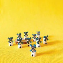 Load image into Gallery viewer, 10pcs Mini Windmill Resin Figurines, Tiny Fairy Garden Miniatures for Terrarium, Bonsai, Bottle Garden, Dollhouse, DIY Crafts & Decor