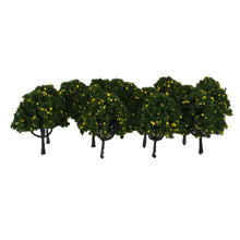 Load image into Gallery viewer, 20 pcs Miniature Yellow Fruit Tree 1:100 HO Scale Models Railway Accessories Forest Fairy Garden Landscape Terrarium Diorama Craft Supplies