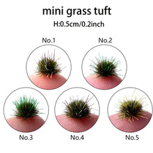 Load image into Gallery viewer, 120pcs 5mm Static Grass Tufts Miniature Scenery for Dioramas Railway Wargaming Dollhouse Fairy Garden and Terrariums