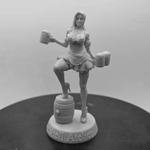 Load image into Gallery viewer, German Beer Girl Unpainted Resin Figure 1/24 Scale Unassembled Model