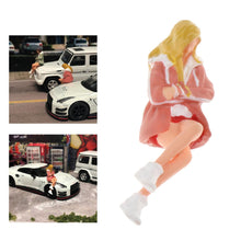 Load image into Gallery viewer, Miniature Sitting Woman in Jacket People Figure 1:64 Model Sand Table Scenery Building Street Landscape Accessories Toys Diorama Supplies