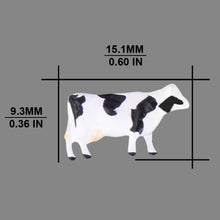 Load image into Gallery viewer, 6 pcs Miniature Dairy Cow Farm Animal Figure 1:150 Model N Scale Fairy Garden Landscape Accessories Terrarium Diorama Craft Supplies