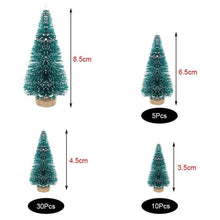 Load image into Gallery viewer, 50 pcs Mixed Miniature Snowy Green Christmas Tree Models Railway Accessories Forest Fairy Garden Landscape Terrarium Diorama Craft Supplies
