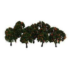 Load image into Gallery viewer, 20 pcs Miniature Orange Fruit Tree 1:300 Z Scale Models Railway Accessories Forest Fairy Garden Landscape Terrarium Diorama Craft Supplies